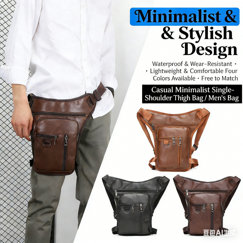 Travel Accessories Hip Belt - Bolsa de Pierna de Cuero PU,