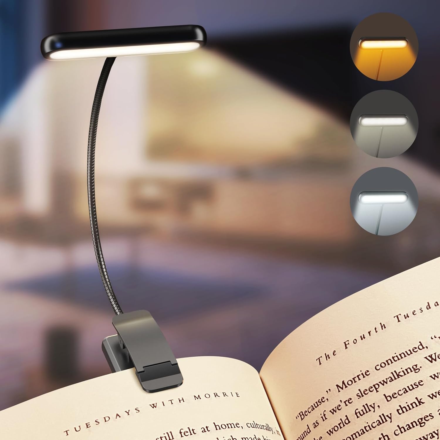 Book Light Flexible - Lámpara de Lectura con 14 LED,