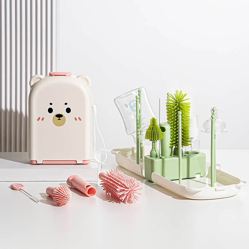Travel Accessories For 1 Year Old - Juego de cepillos para biberones de