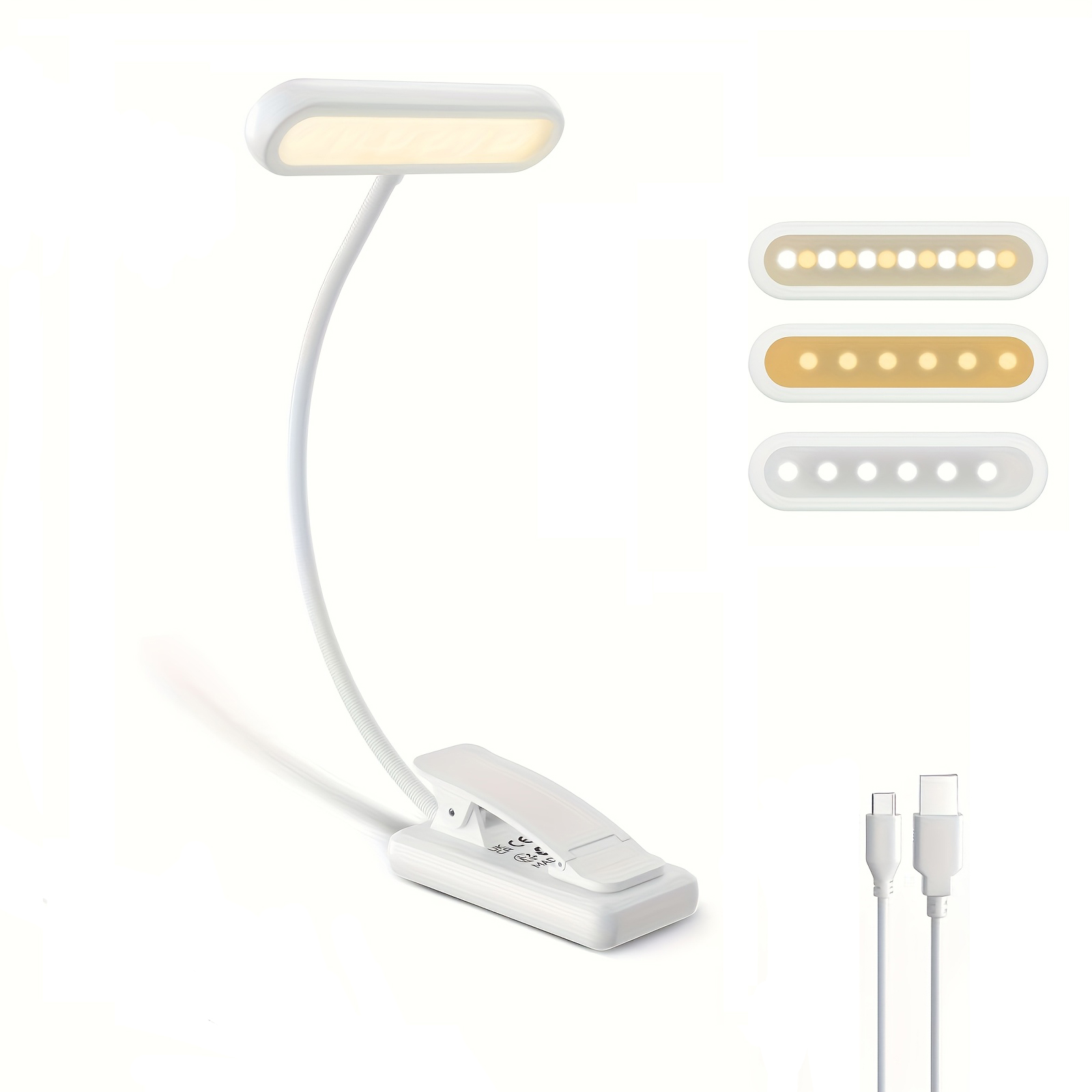 Book Light Flexible - Lámpara de Lectura Portátil con Clip,