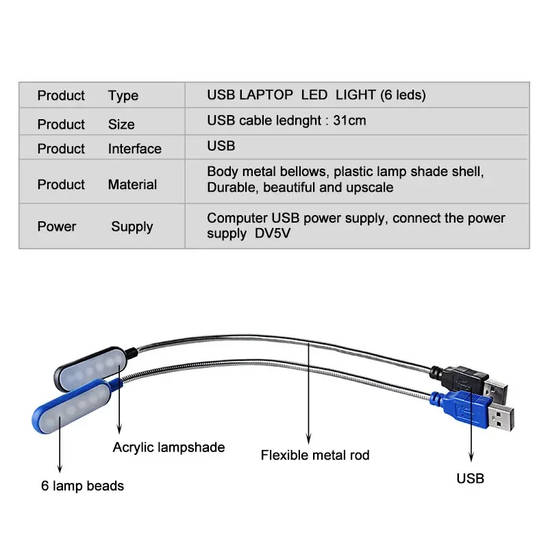 Lámpara de Lectura LED USB Por - Book Light Flexible reseña y precio