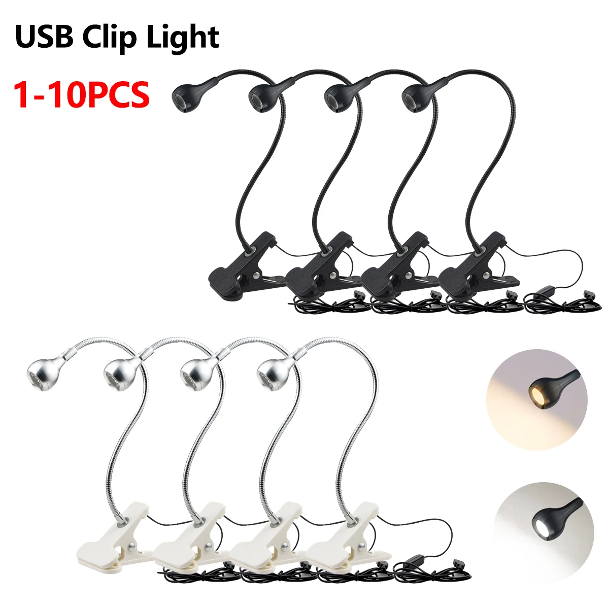 Luz LED con clip de 1-10 pieza - Book Light Flexible reseña y precio