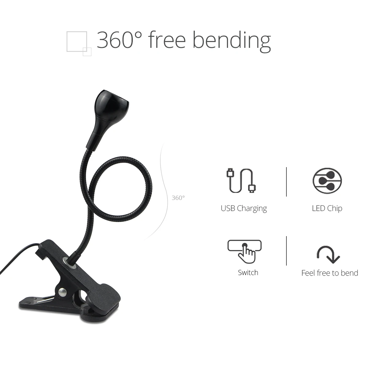 Luz LED con clip de 1-10 pieza - Book Light Flexible reseña y precio