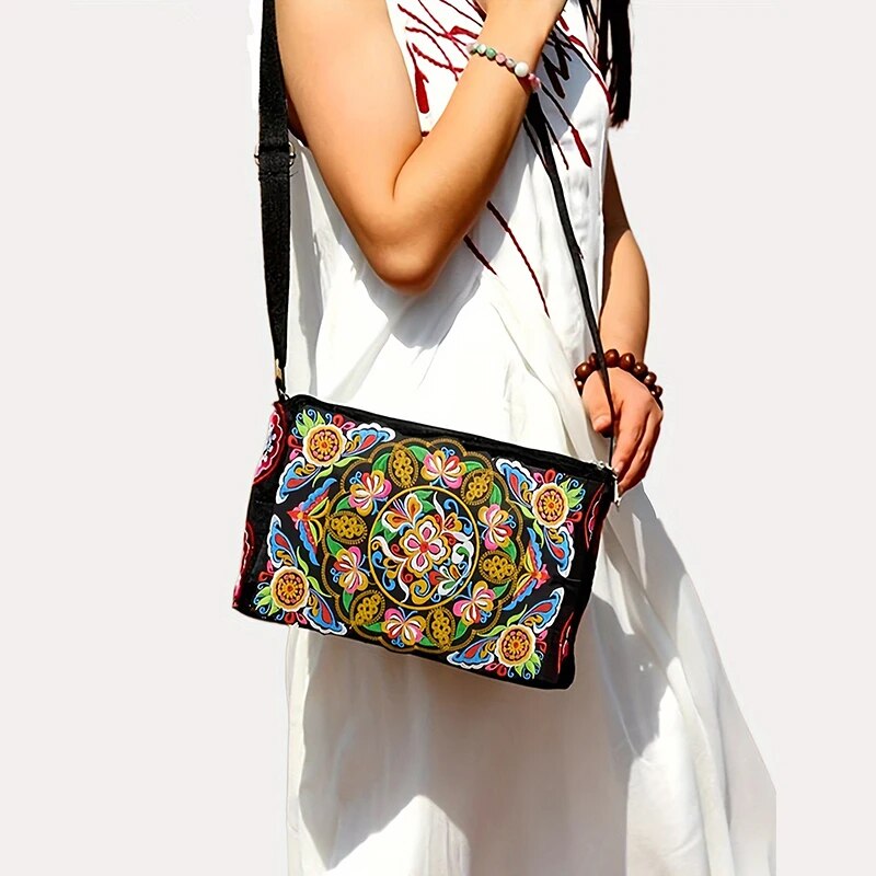 Bolso cruzado de nailon con fl - Travel Accessories Luxury reseña y precio