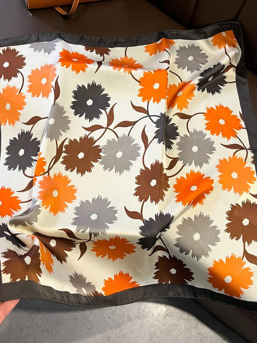 1 pañuelo floral naranja nuevo - Travel Accessories For Women reseña y precio