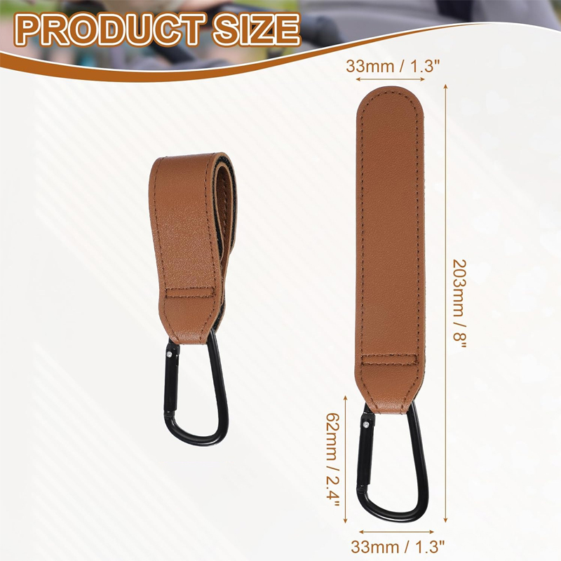 2 Ganchos de Cuero para Carrit - Travel Accessories For 1 Year Old reseña y precio