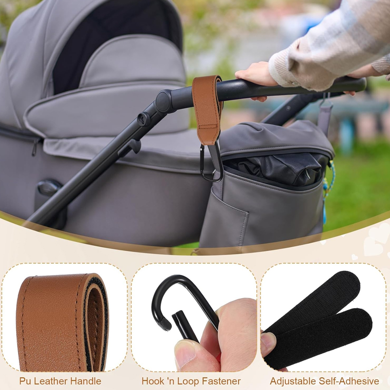 2 Ganchos de Cuero para Carrit - Travel Accessories For 1 Year Old reseña y precio