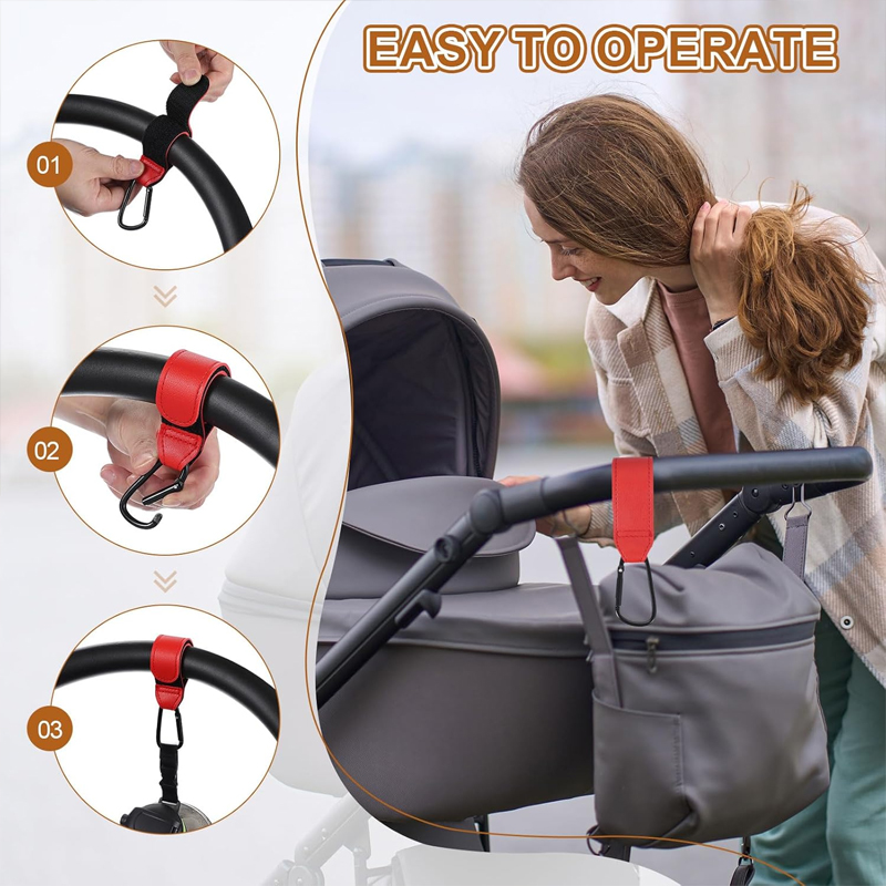 2 Ganchos de Cuero para Carrit - Travel Accessories For 1 Year Old reseña y precio