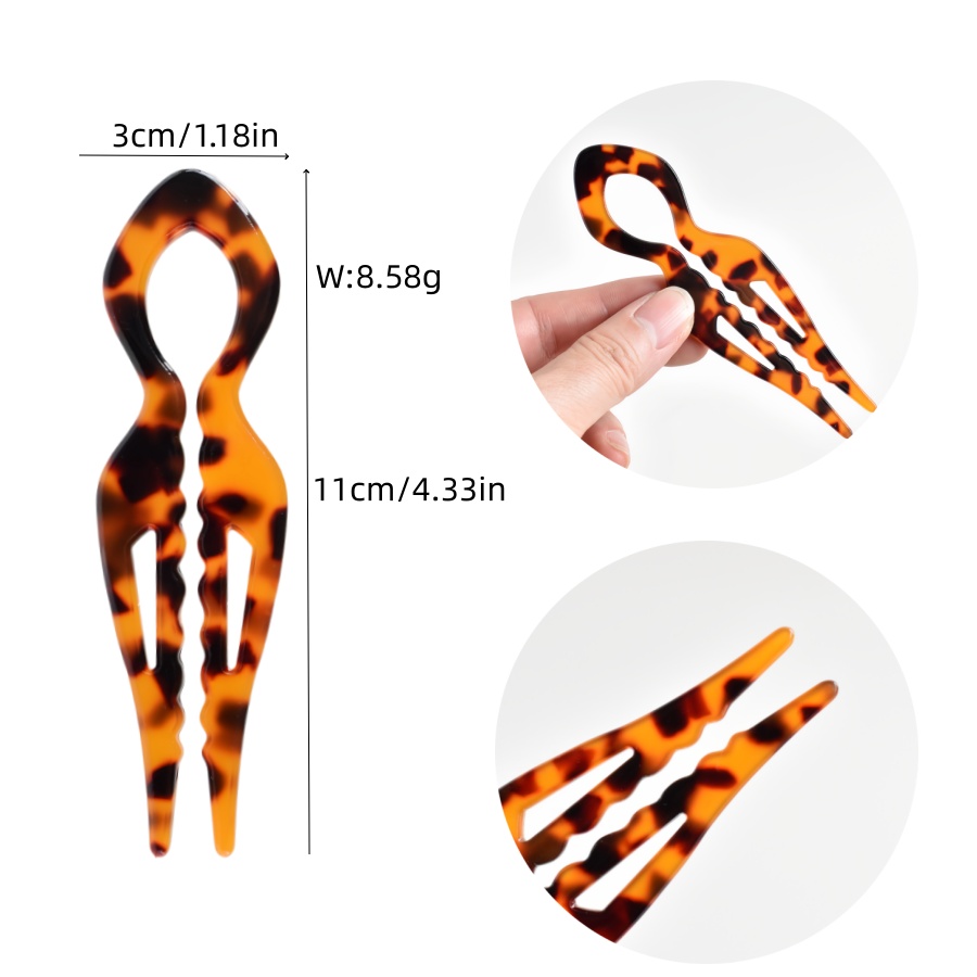 1 horquilla acrílica con forma - Travel Hair Accessories reseña y precio